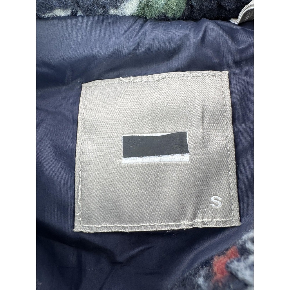 Kith & Kin Pinehurst Jacket Mens Small Blue Sherpa Fleece Paisley Bomber Snap - Picture 3 of 12